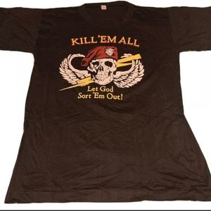 Vintage metallica army/biker t shirt